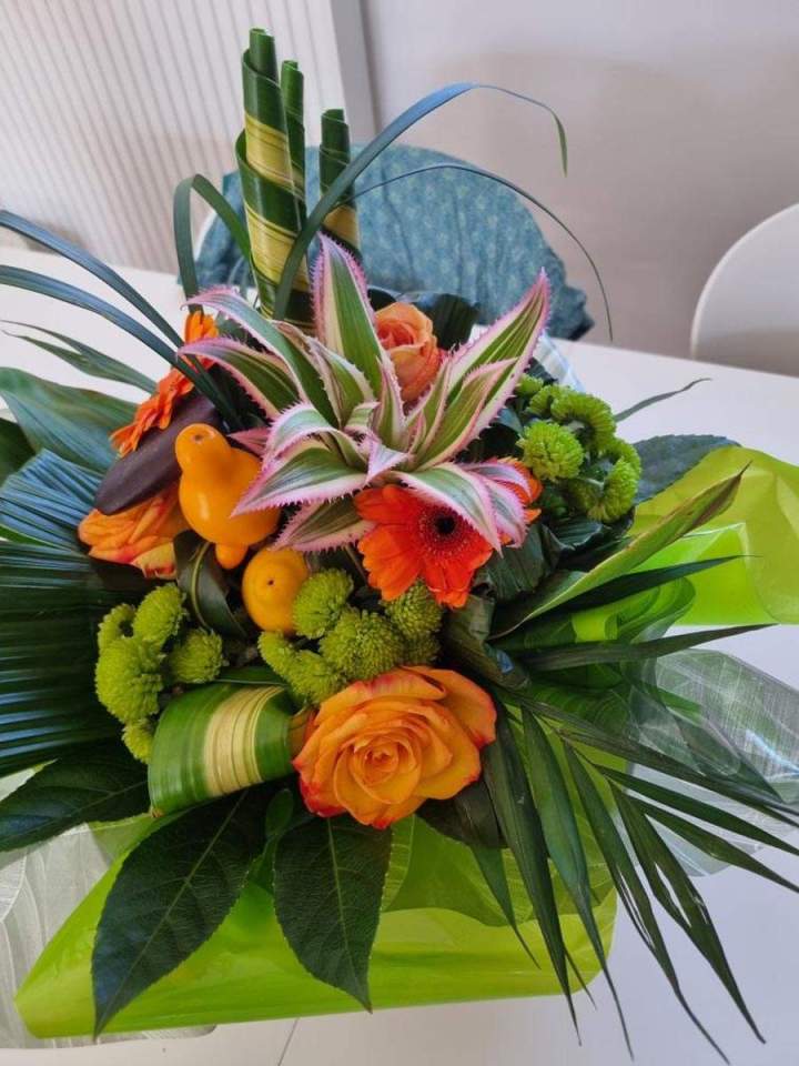 Création bouquets tropicaux Marseille